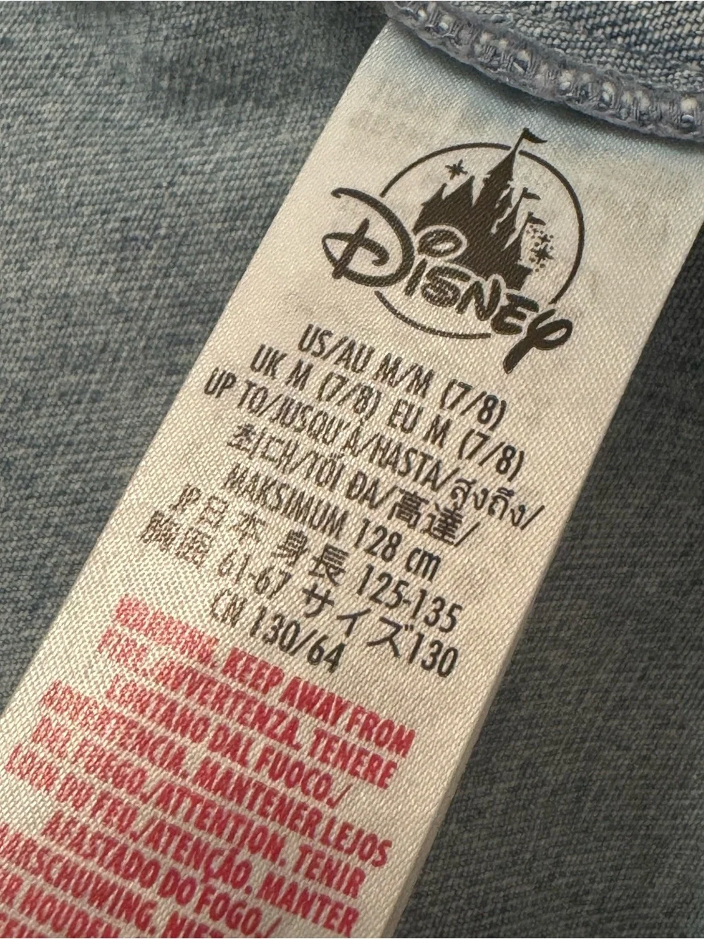 Disney Girls Minnie Mouse Denim Jacket Size M ( 7-8)